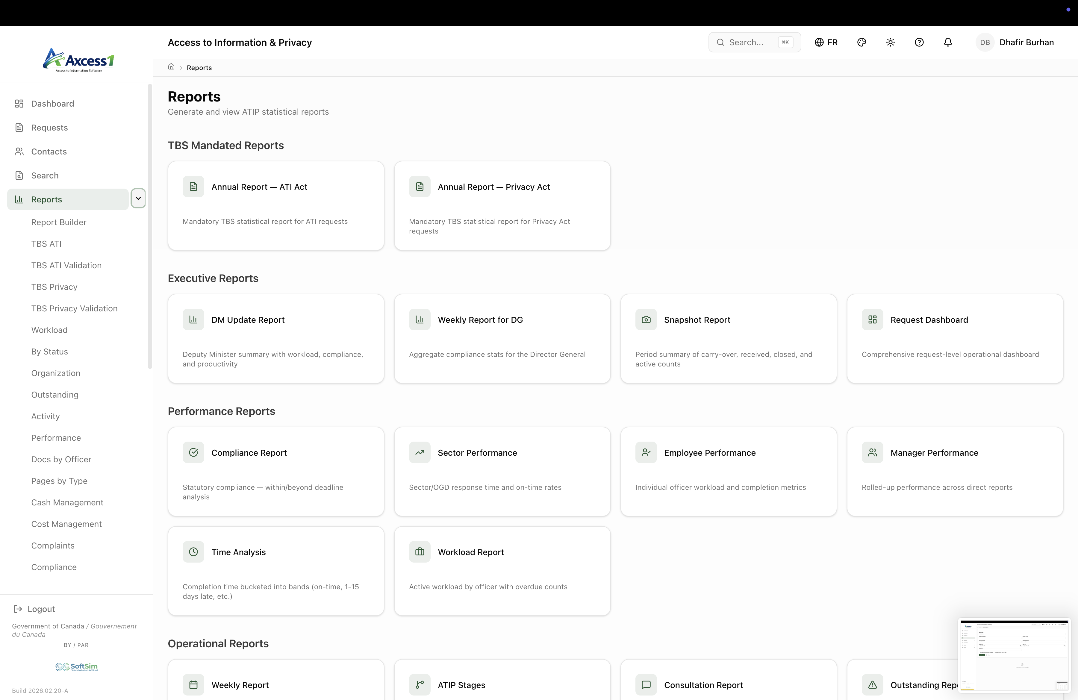 Documents workspace