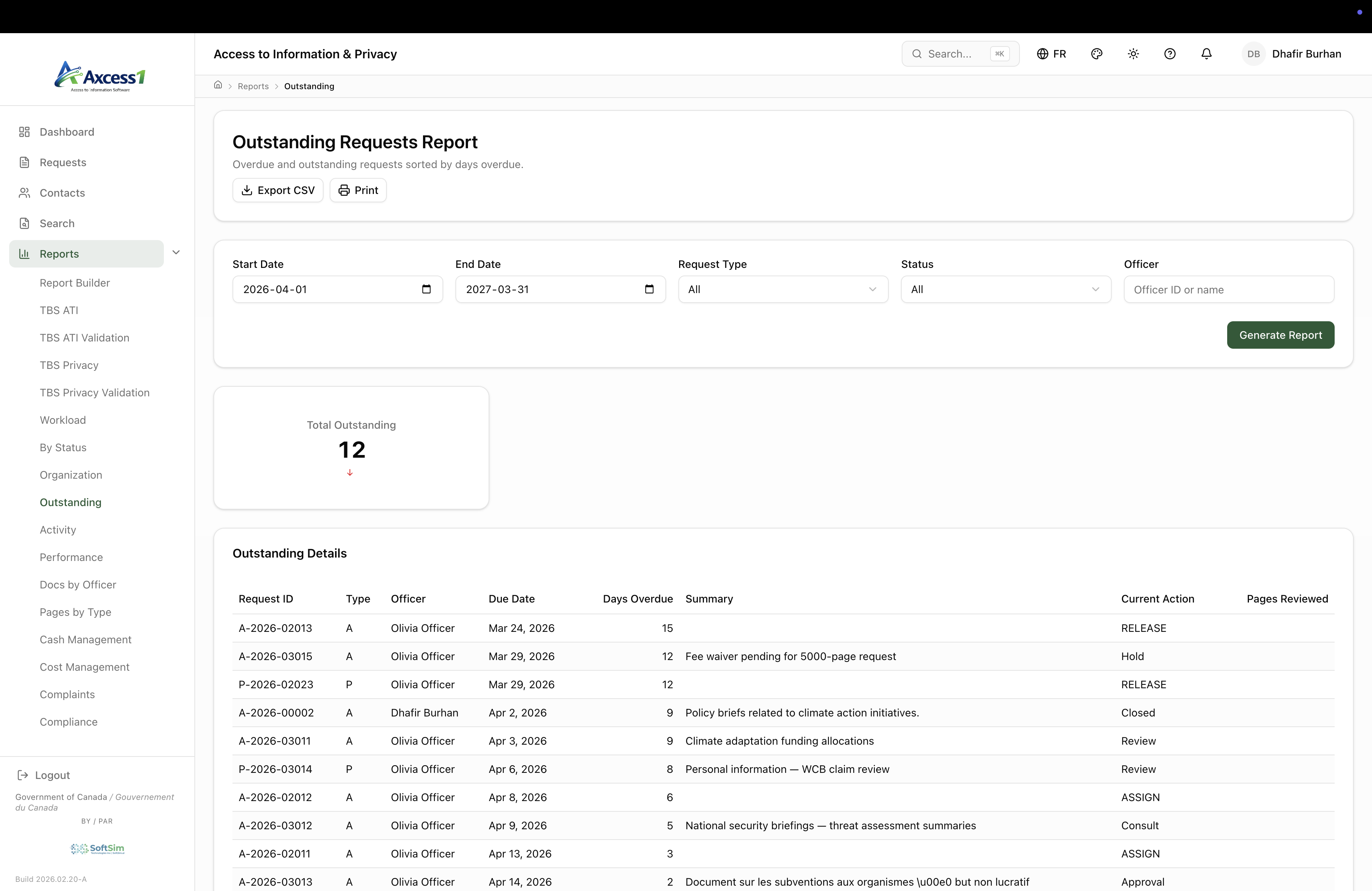 Admin console